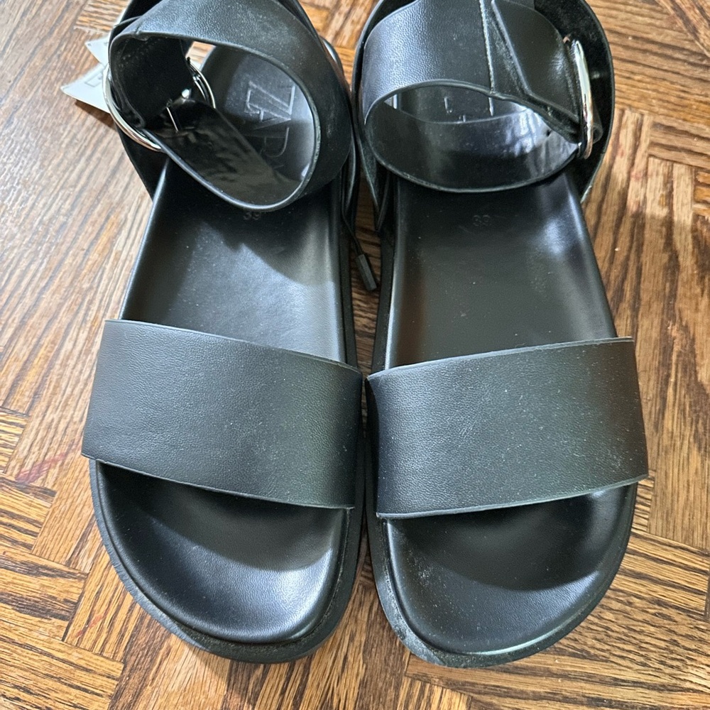 Black Sandals with Buckle
